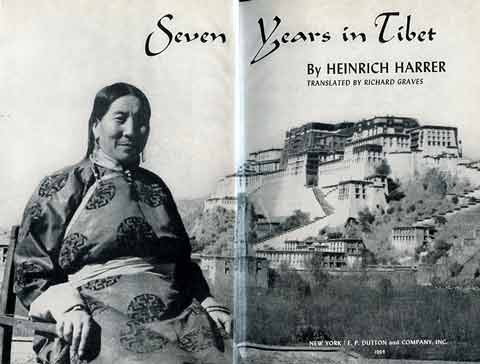 
Lhasa Potala Palace and the mother of the Dalai Lama - Seven Years In Tibet book book
